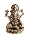 Ganesha auf Lotus Kunstform - Messing 5 cm, 45 g - Berk
