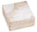 Mandala Silberbox klein - Mangoholz - Berk
